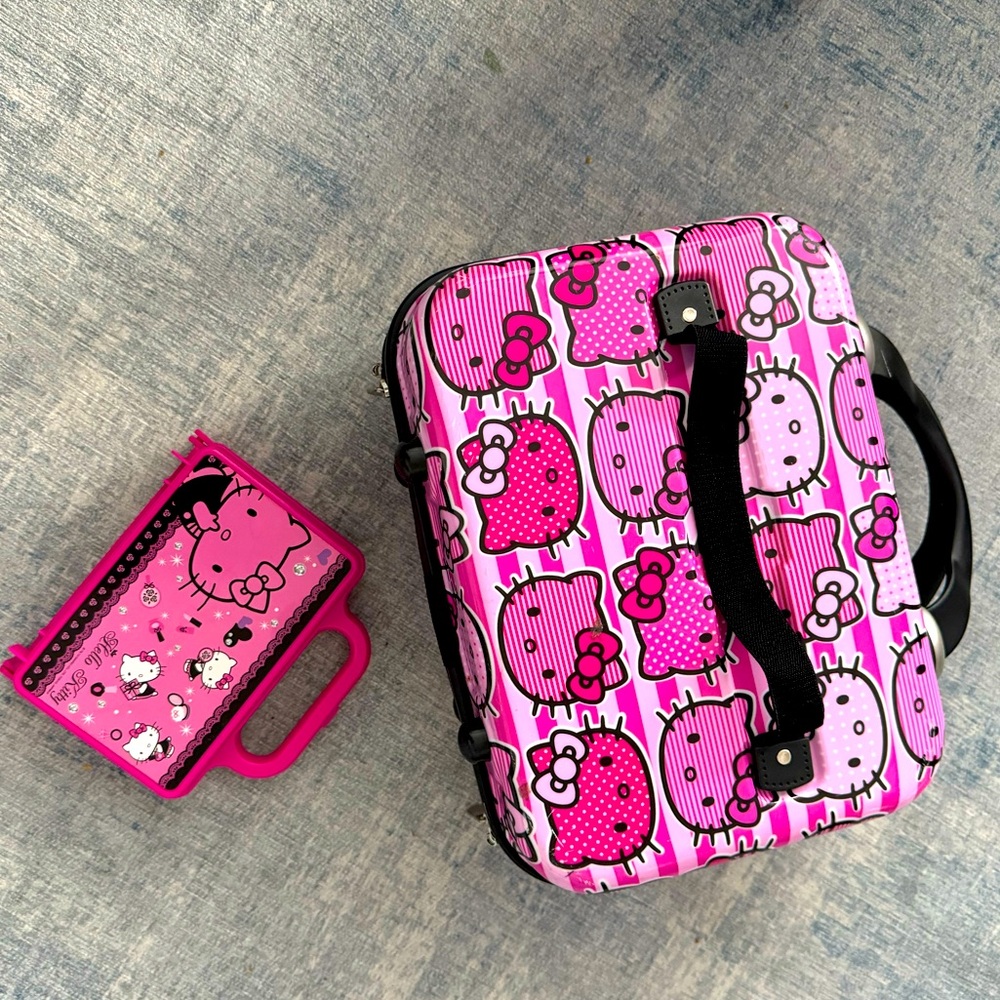 Hello Kitty Train Case and Mini Luggage